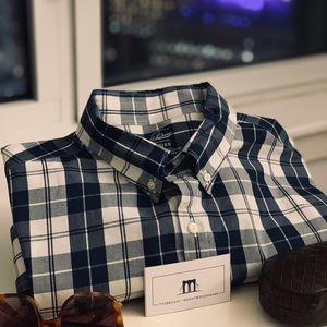 NWOT JCrew blue and white stripe shirt